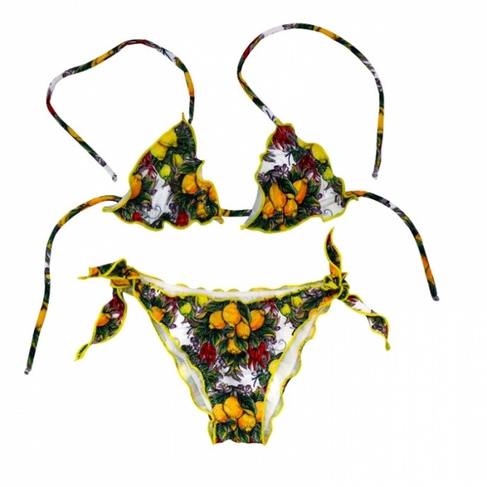 bikini-bambina-maiolica-limone-peperoncini